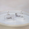 Sterling Silver Personalised Engraved Cufflinks