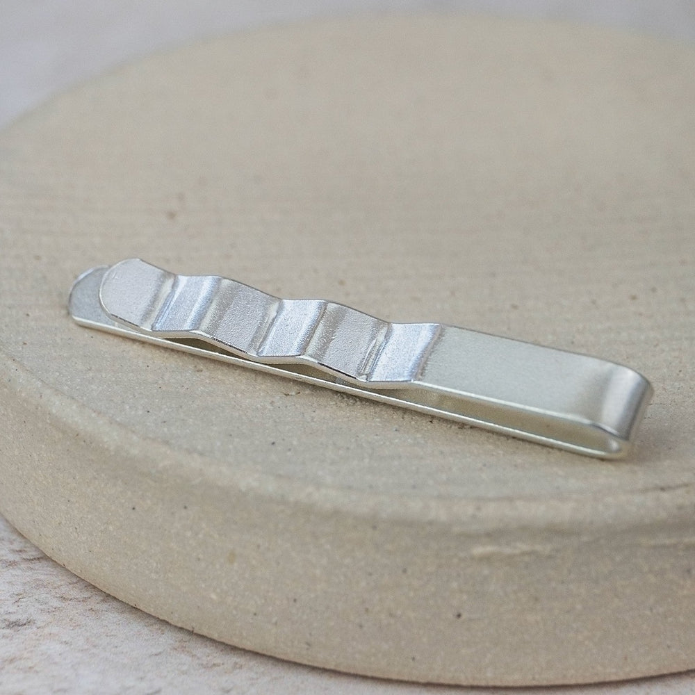 
                  
                    Handmade Sterling Silver Cornish Themed Engraved Tie Slide by Lucy Kemp Jewellery
                  
                