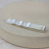 Handmade Sterling Silver Cornish Themed Engraved Tie Slide by Lucy Kemp Jewellery