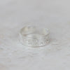 sterling silver hand stamped celestial star burst toe ring handmade by Lucy Kemp Jewellery