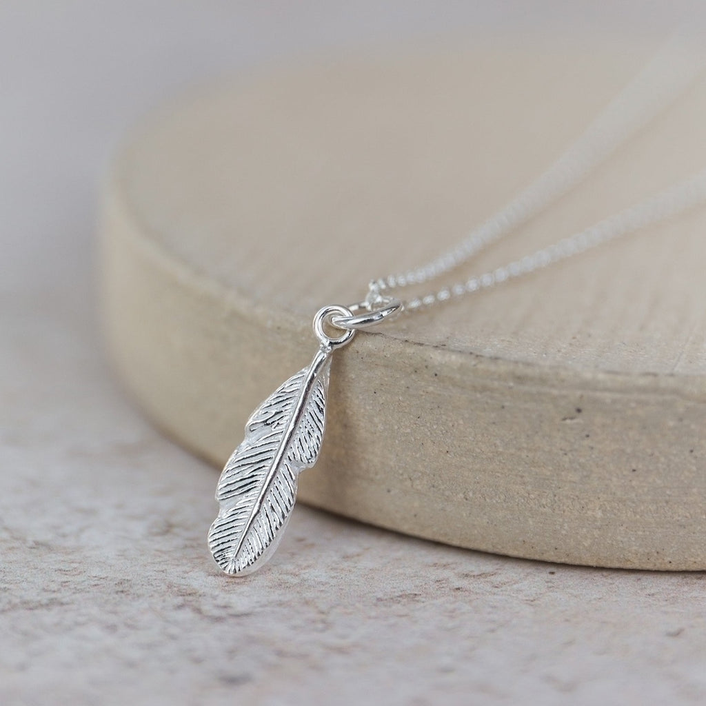 Necklace Feather Charms Wholesale Sterling Silver Small Feather Pendant –  Lucy Kemp Jewellery