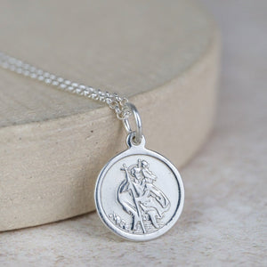 
                  
                    Sterling Silver Small St Christopher Pendant
                  
                