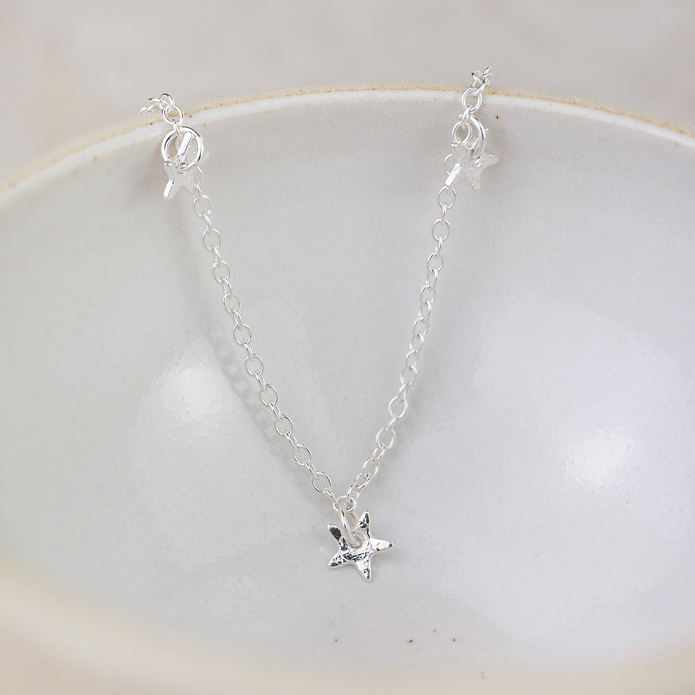 Sterling Silver Short Star Charm Necklace