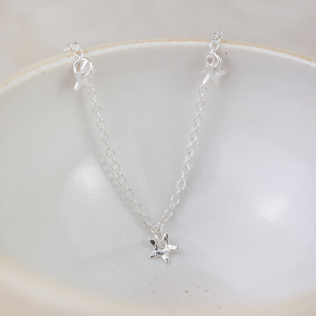Sterling Silver Short Star Charm Necklace | Lucy Kemp Jewellery
