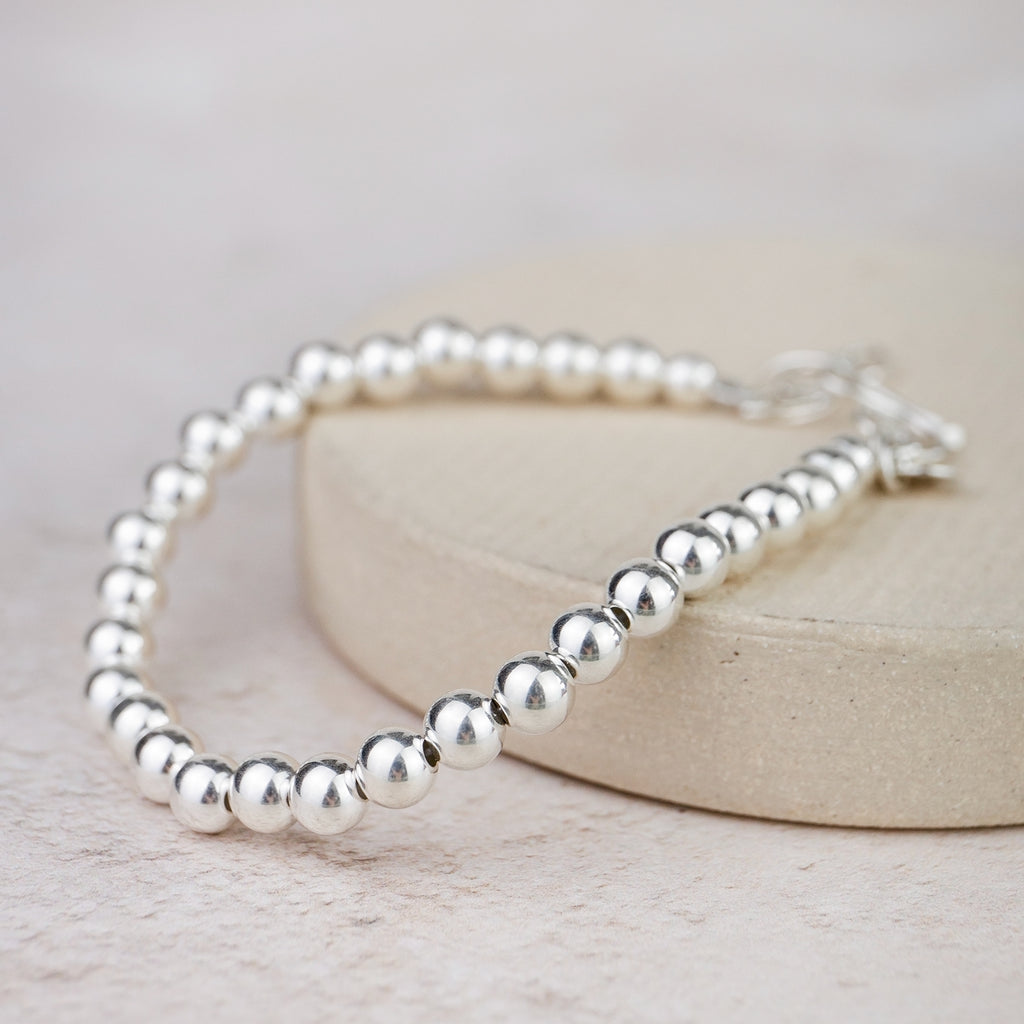 Sterling Silver Bead Bracelet – Lucy Kemp Jewellery