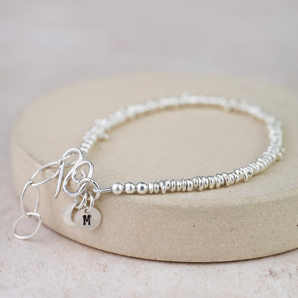 Sterling Silver Small Nugget Bracelet – Lucy Kemp Jewellery