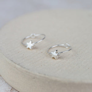 
                  
                    Sterling Silver Charm Hoops with Star Beads
                  
                