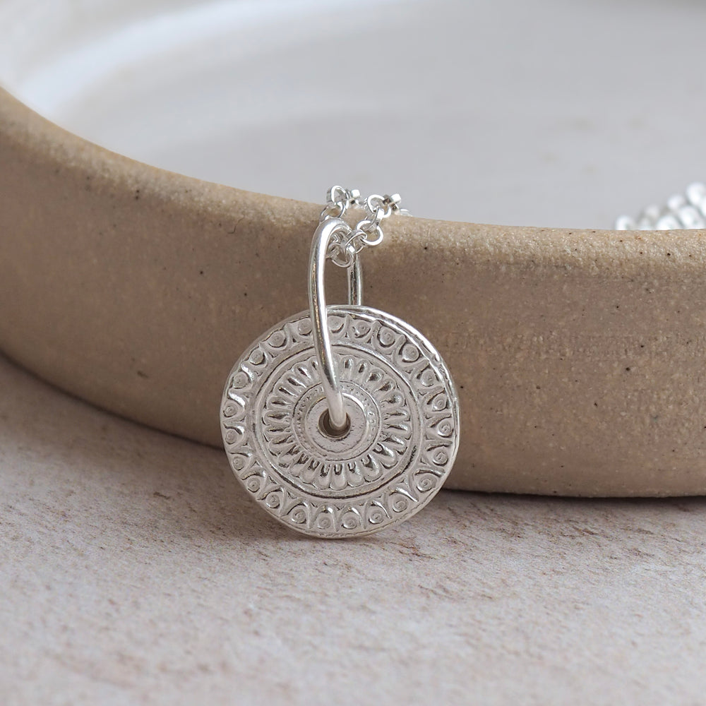 Sterling Silver Talisman Spinner Pendant