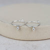 Sterling Silver Charm Hoops with Teardrops