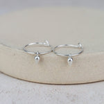 Sterling Silver Charm Hoops with Teardrops