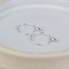 Sterling Silver Charm Hoops with Teardrops