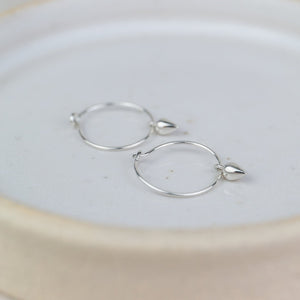 
                  
                    Sterling Silver Charm Hoops with Teardrops
                  
                