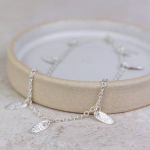 
                  
                    Sterling Silver Oval Charm Anklet
                  
                