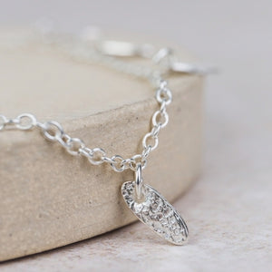 
                  
                    Sterling Silver Oval Charm Anklet
                  
                