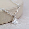 Sterling Silver Tilted Heart Charm Anklet