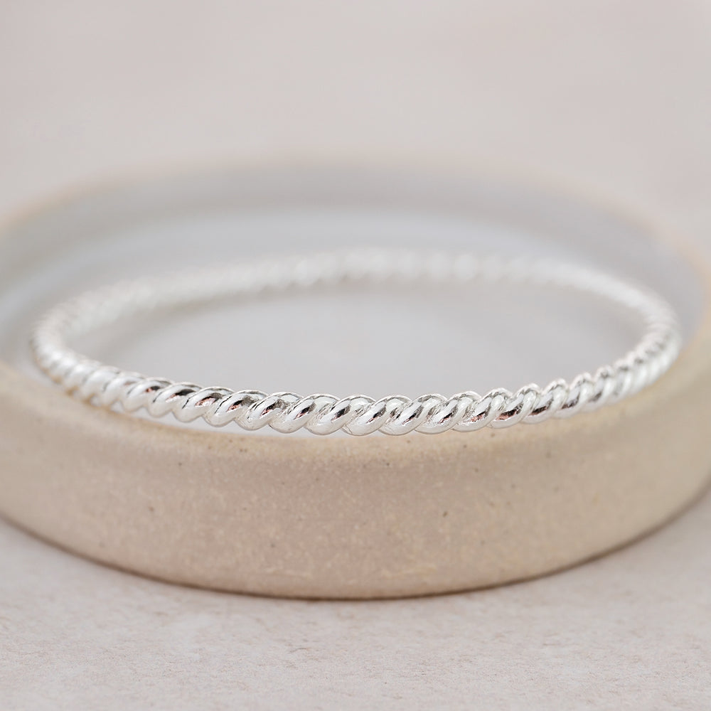 
                  
                    Sterling Silver Chunky Twist Bangle
                  
                