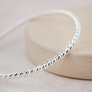 
                  
                    Sterling Silver Chunky Twist Bangle
                  
                