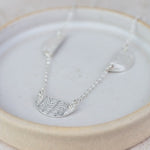 Sterling Silver Three Moon Necklace