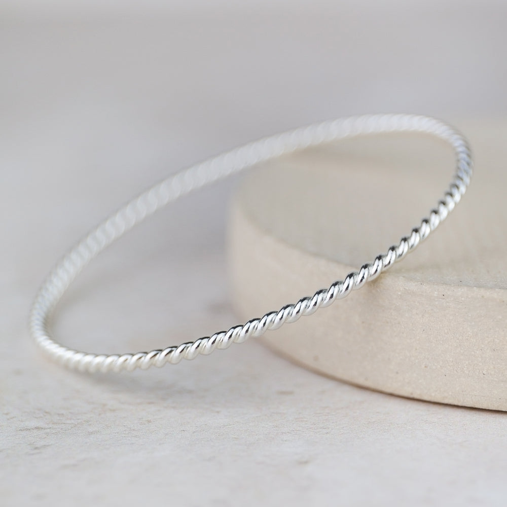 Sterling Silver Twist Bangle