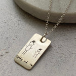personalised drawing pendant handmade by Lucy Kemp Jewellery 