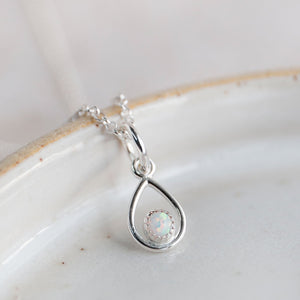 
                  
                    Sterling Silver Birthstone Teardrop Pendant
                  
                