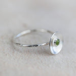Sale - Sterling Silver Peridot Dome Ring