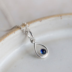 
                  
                    Sterling Silver Birthstone Teardrop Pendant
                  
                