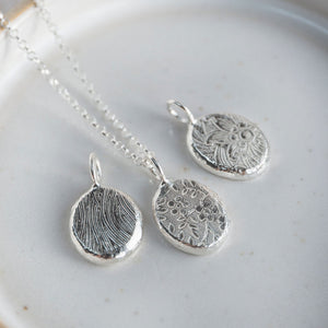 
                  
                    Sterling Silver Nugget Large Textured Pendant
                  
                
