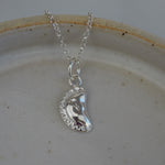 Sterling silver Cornish pasty pendant handmade by Lucy Kemp Jewellery 