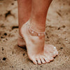 Sterling Silver Oval Charm Anklet