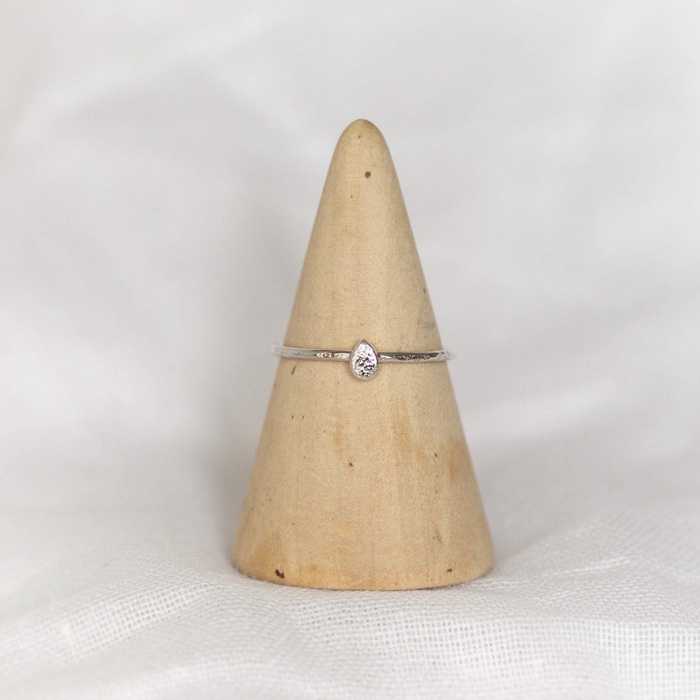 
                  
                    sterling silver mini teardrop charm ring
                  
                