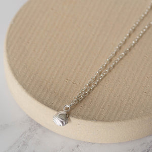
                  
                    sterling silver Cornish shell charm anklet handmade by Lucy Kemp Jewellery
                  
                