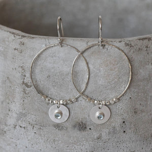 
                  
                    sterling silver and aquamarine boho birthstone earrings by Lucy Kemp Jewellery
                  
                