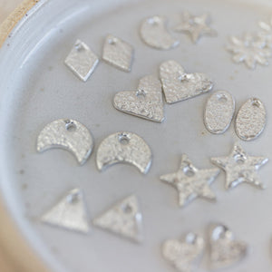 
                  
                    Sterling silver extra charms for Lucy Kemp Jewellery hoops
                  
                