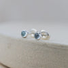 sterling silver mini aquamarine studs