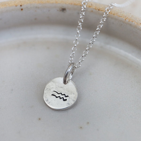 Star sign silver on sale necklace