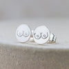 sterling silver boob stamped studs
