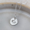 sterling silver personalised zodiac dinky pendant by Lucy Kemp Jewellery