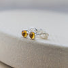 sterling silver mini citrine studs