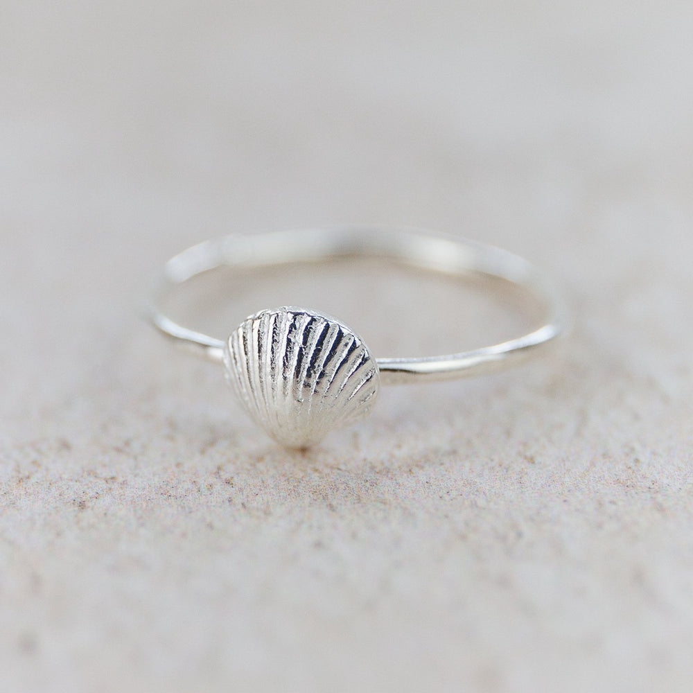 
                  
                    Sterling silver Cornish Shell charm ring by Lucy Kemp Jewellery
                  
                