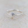 Sterling silver Cornish Shell charm ring by Lucy Kemp Jewellery