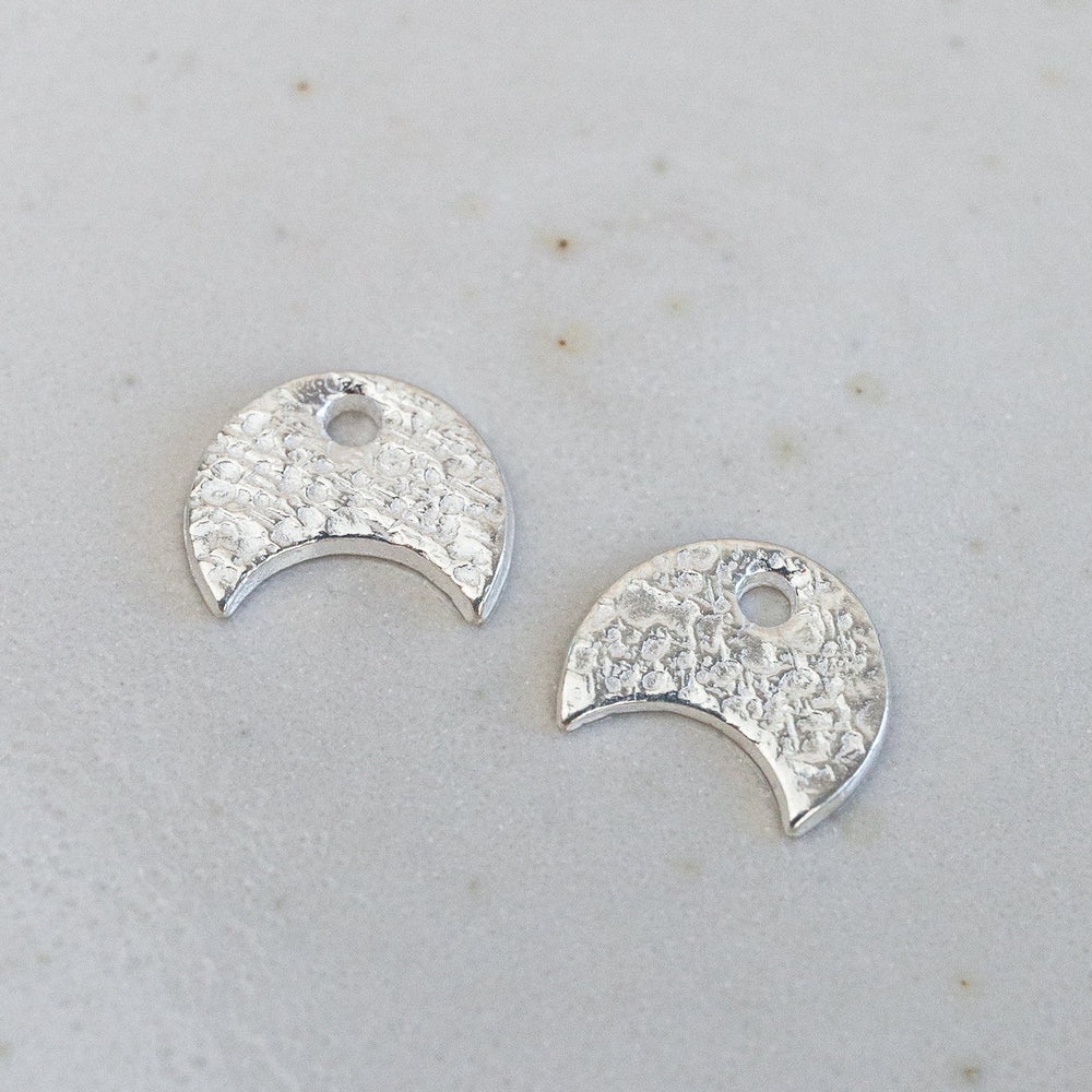 
                  
                    Sterling silver crescent moon drop charms
                  
                
