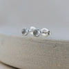 sterling silver mini crystal quartz  studs