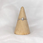 sterling silver mini moon charm ring