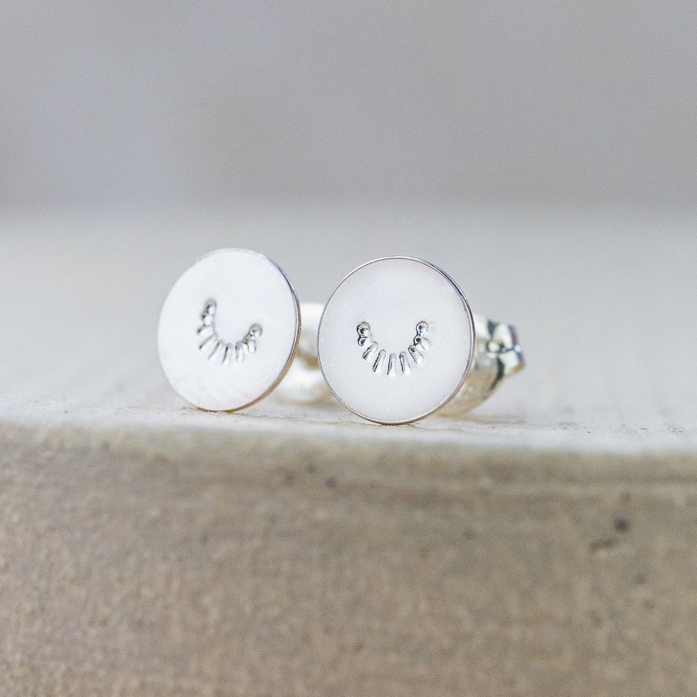 sterling silver eye lashes stamped studs