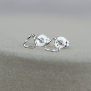 
                  
                    sterling silver mini geo triangle studs
                  
                