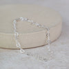sterling silver mini heart chain link bracelet handmade by Lucy Kemp Jewellery