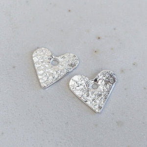 
                  
                    sterling silver textured heart charms
                  
                