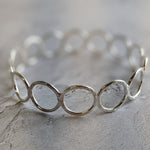 sterling silver handmade circles linked bangle online exclusive limited numbers handmade by Lucy Kemp Jewellery