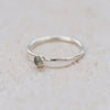 sterling silver birthstone stacking ring - labradorite